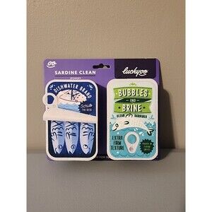 Cleaning Classics 2 Pack Sardine Clean Luckyoo Novelty Sponges Fish Scrub
